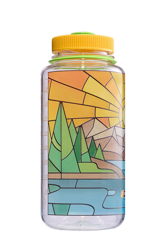 32oz Wide Mouth Stained Glass Print Bottles - US 8088