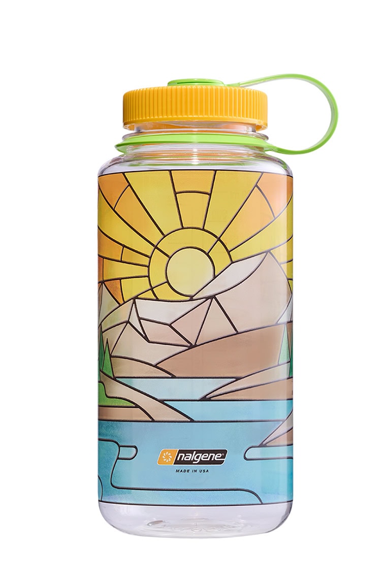 32oz Wide Mouth Stained Glass Print Bottles - US 8088