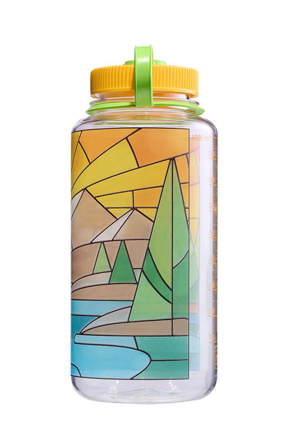 32oz Wide Mouth Stained Glass Print Bottles - US 8088